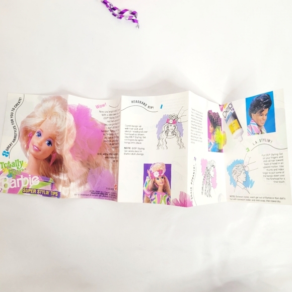 Vintage 1991 Totally Hair Blonde Barbie + Accessories *hair is cut* - Picture 14 of 15